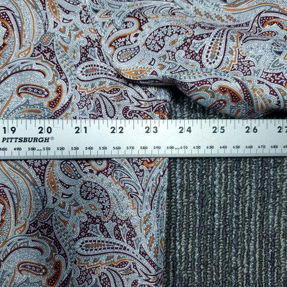 Kilburne & Finch Dress Shirt Mens Size XL White / Red Paisley Cotton Long Sleeve - Picture 9 of 14